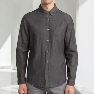 Slate & Stone Gray Casual Button Down Shirt